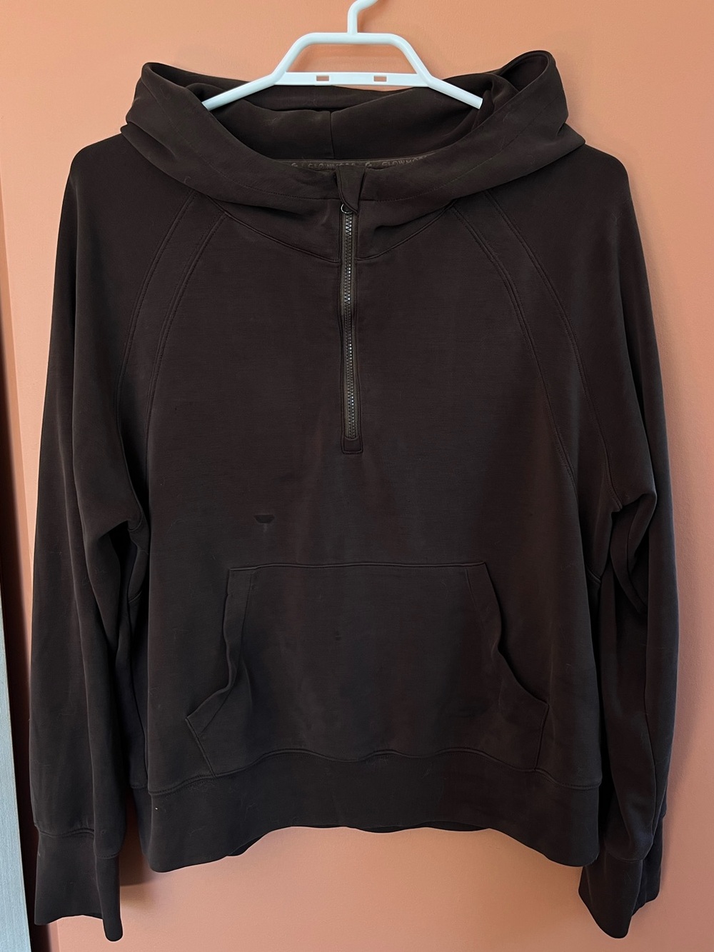Women's Zip-Up Hooded Sweatshirt - Dark Brown